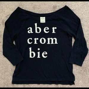 Abercrombie Kids S Girl 3/4 Sleeve Navy T-shirt
